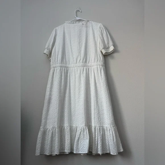 Nanette Lepore Mila Eyelet Mini Dress White Size 12, new with tag - Picture 6 of 8